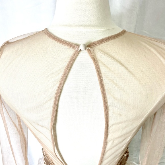 Feather and Gold Sequin Dress! Stunning - Picture 7 of 10